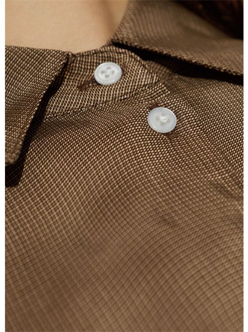 RÓHE BROWN Checked pattern shirt Róhe | 419-19-016249 BROWN MINI CHECK